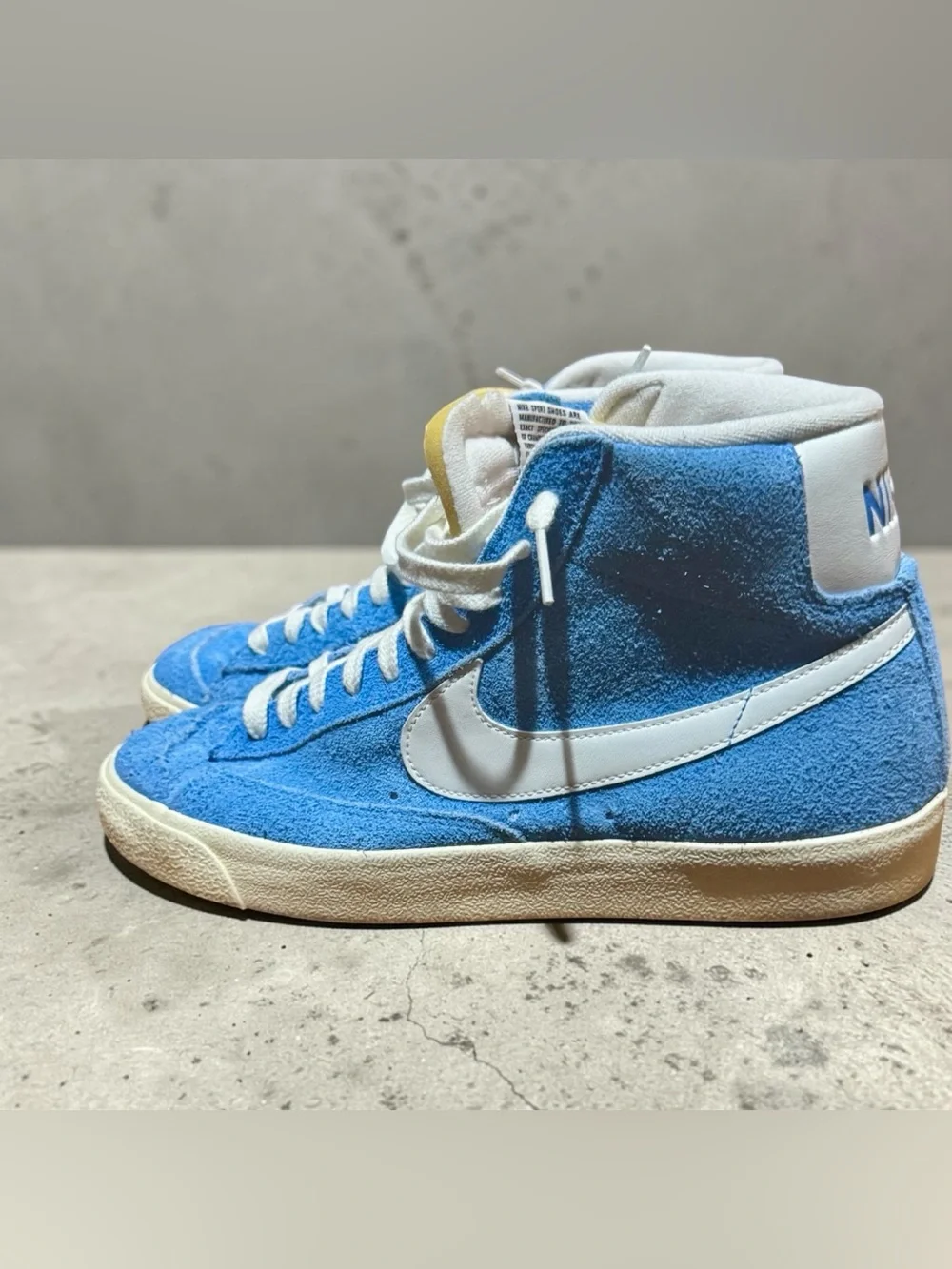 Nike Blazer Mid 77 Premium Suede Sneakers in University Blue White